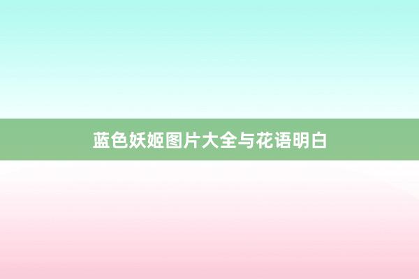 蓝色妖姬图片大全与花语明白