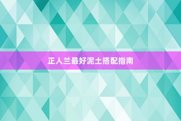 正人兰最好泥土搭配指南